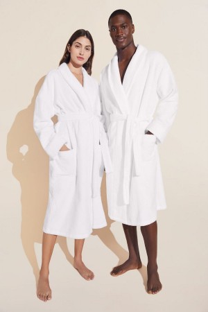 White Men Eberjey Terry Gender Neutral Robe | FKX508MG