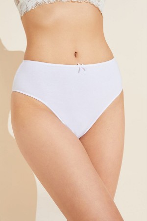 White Women Eberjey Pima Stretch Cotton Highwaist Briefs | AXY8057YR