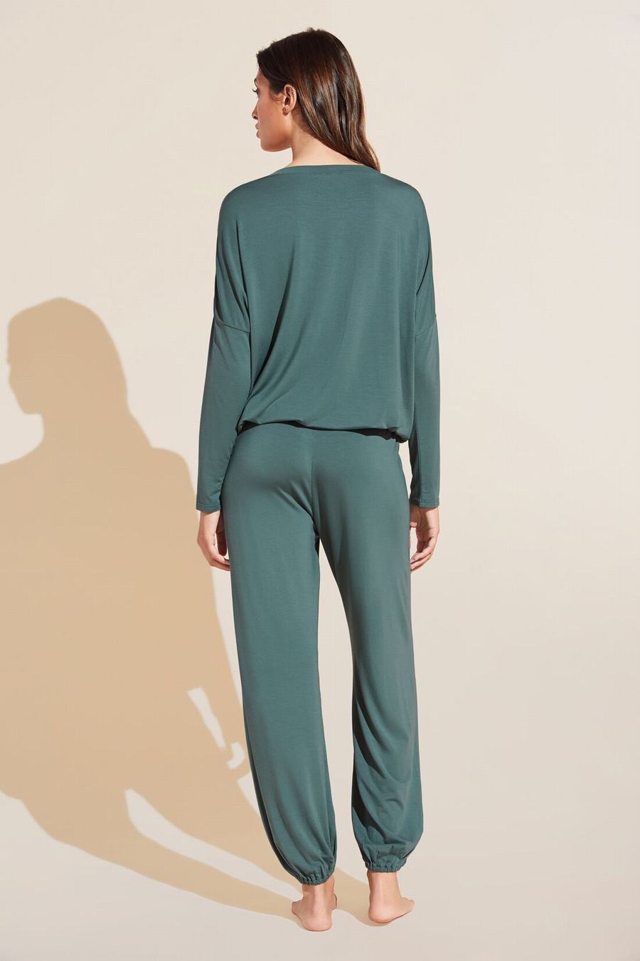 Dark Green Women Eberjey Gisele TENCEL™ Modal Slouchy Set Pajamas | VRM694HS