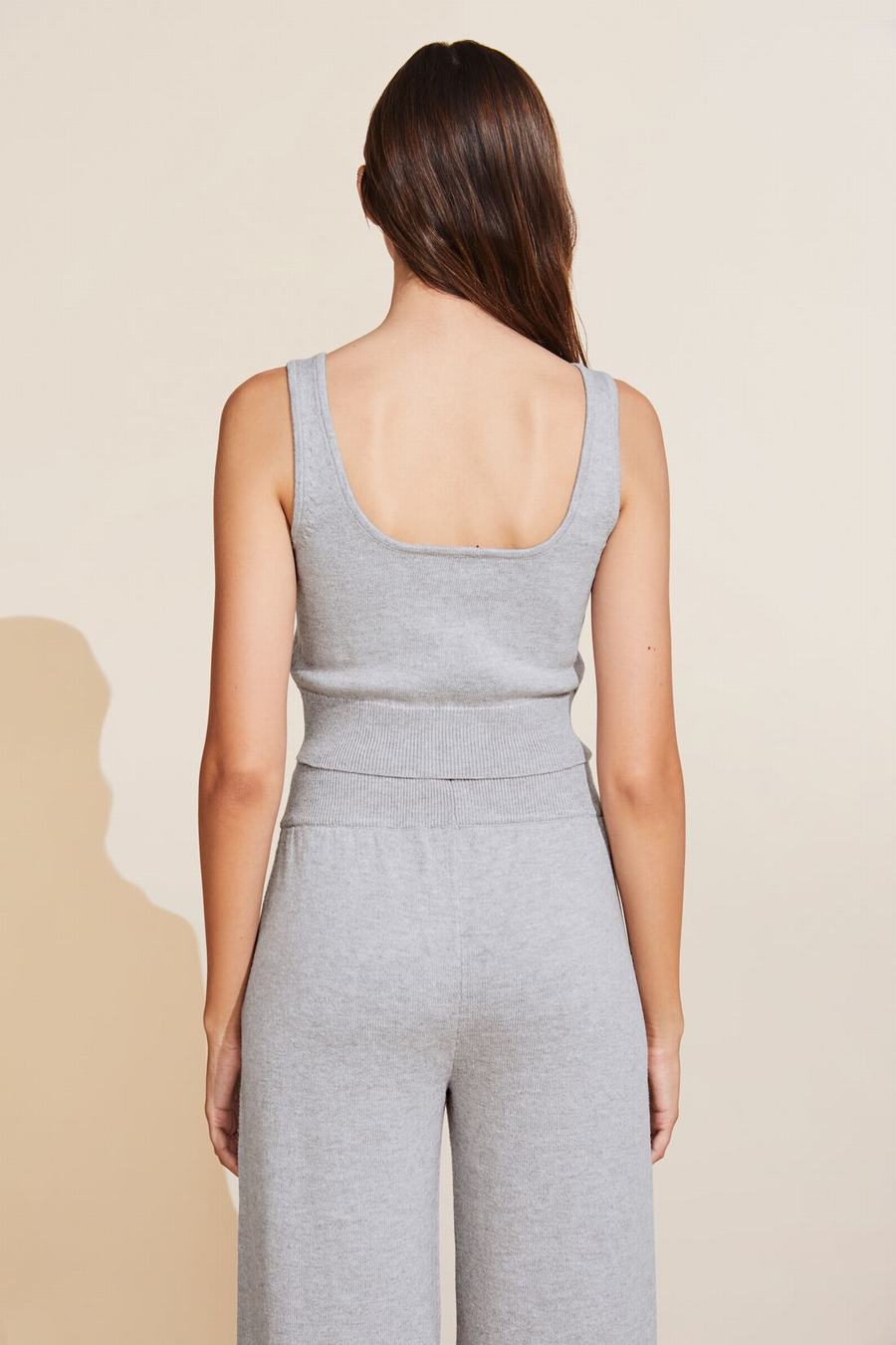 Grey Women Eberjey Recycled Sweater Cropped Tank Top | POU556DU