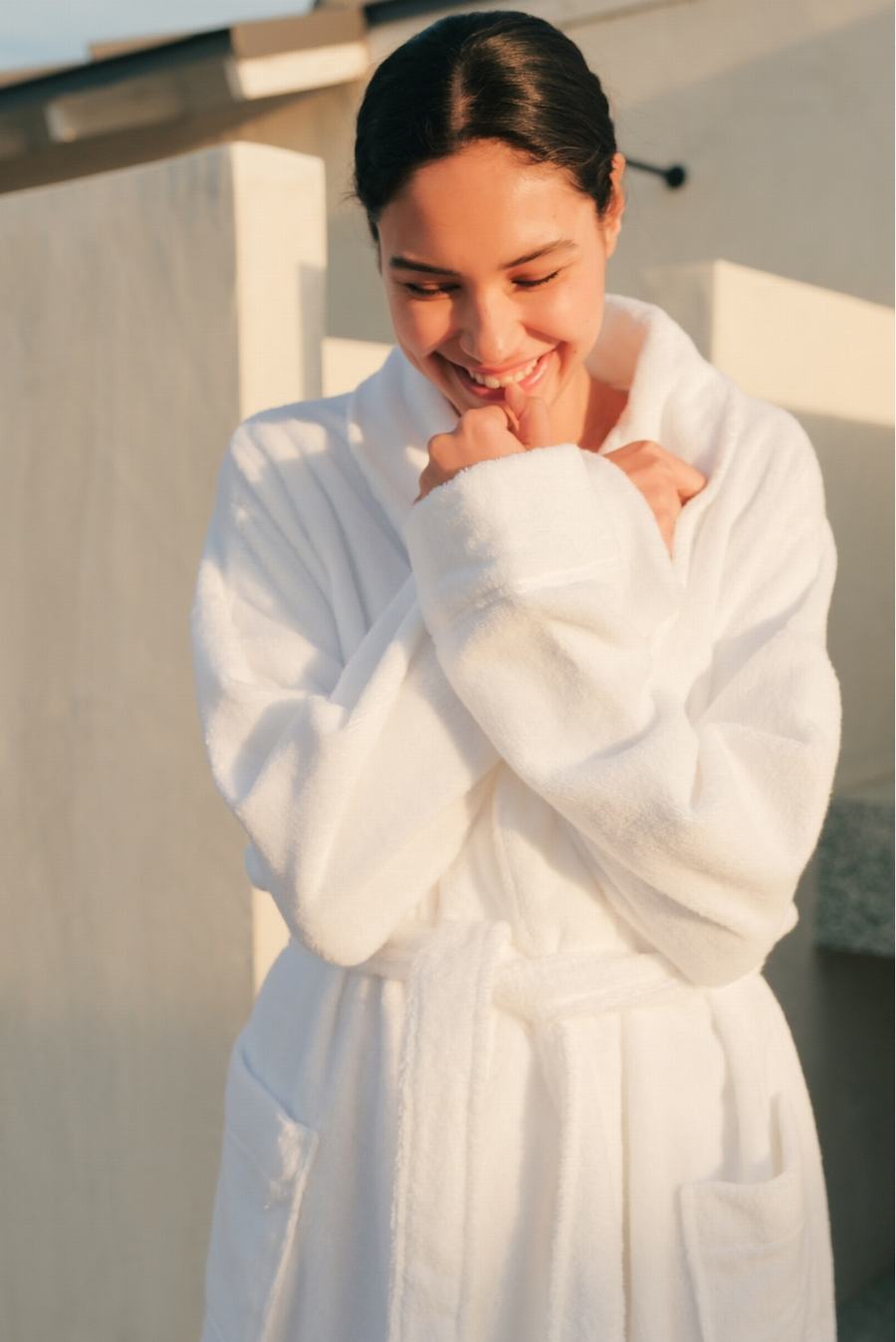 White Men Eberjey Terry Gender Neutral Robe | FKX508MG