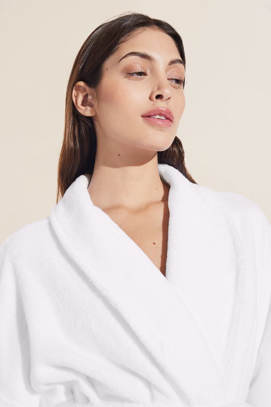 White Men Eberjey Terry Gender Neutral Robe | FKX508MG