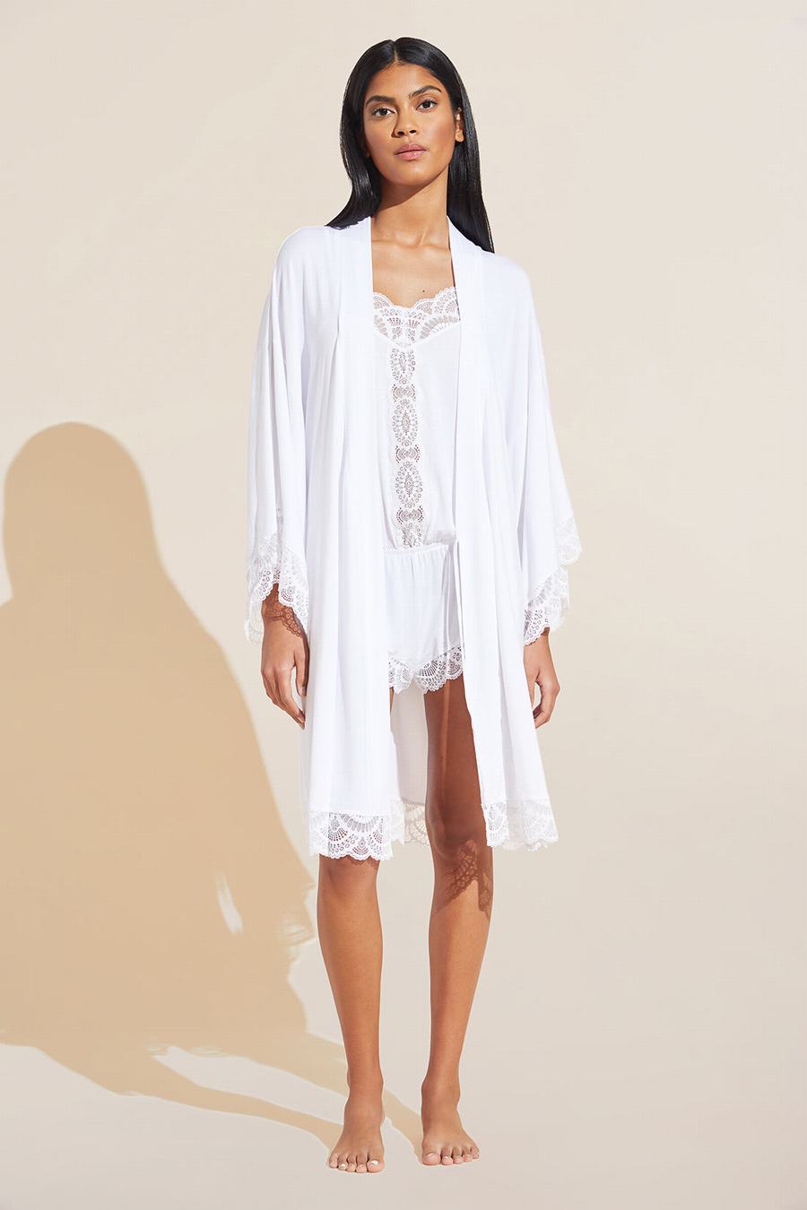 White Women Eberjey Mariana TENCEL™ Modal Robe | XBH2975NG