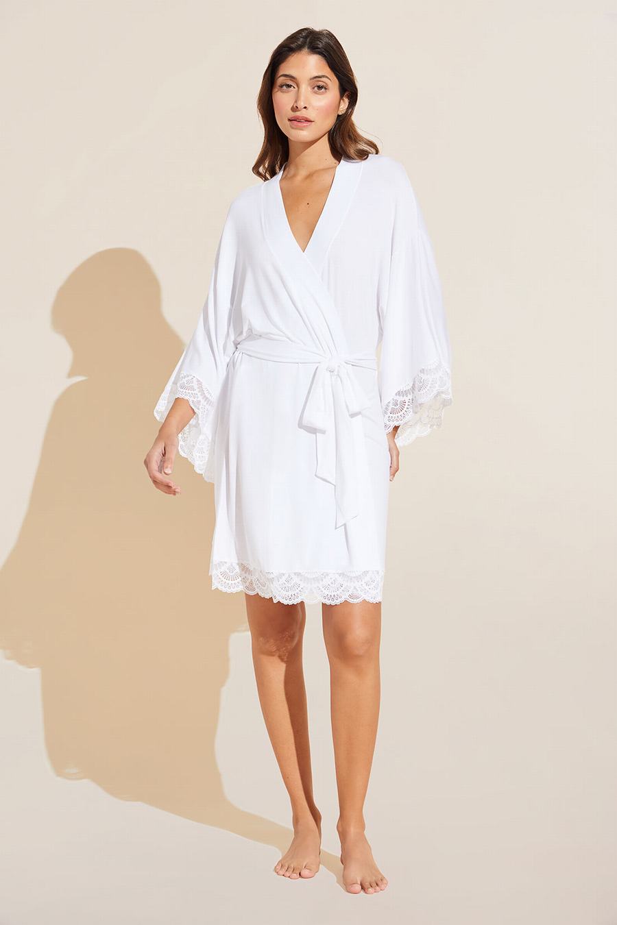 White Women Eberjey Mariana TENCEL™ Modal Robe | XBH2975NG