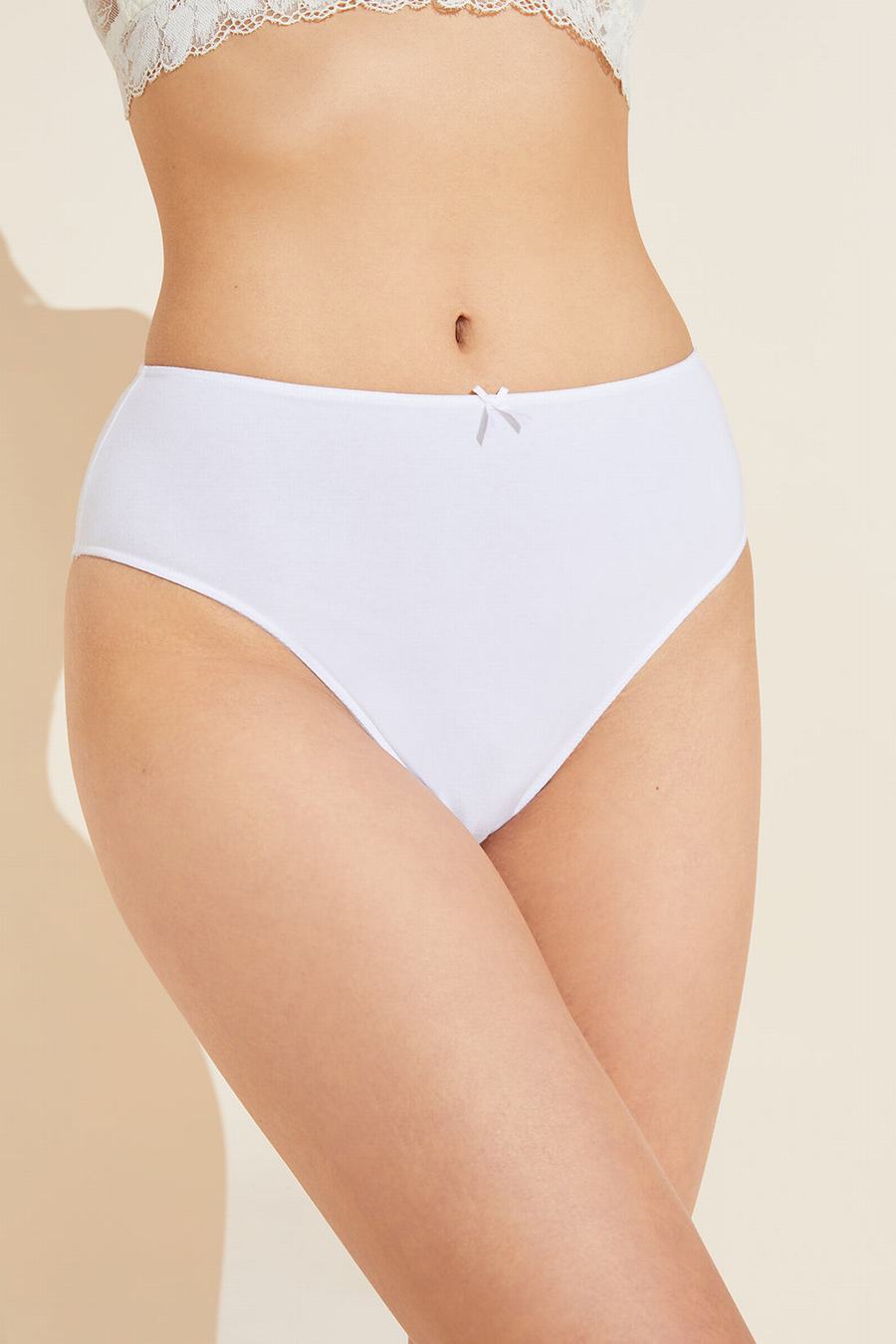 White Women Eberjey Pima Stretch Cotton Highwaist Briefs | AXY8057YR